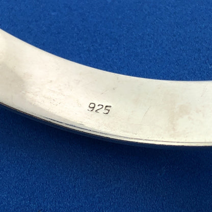 Designer Sterling Silver 925 Ribbed Cable Polished 3D Cuff Bracelet