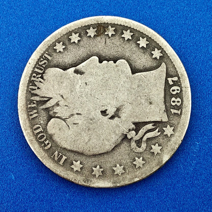 1897 S Silver Barber Half Dollar 50c Better Key Scarce San Francisco Mint Coin