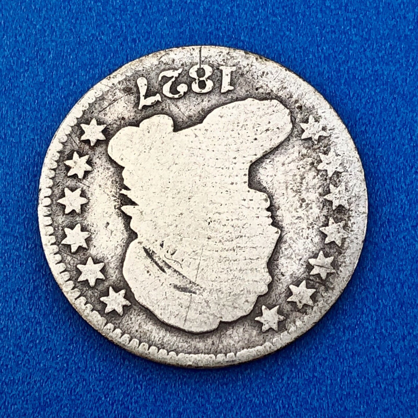 1827 P Silver Capped Bust Dime Type 1 Better Key Early Philadelphia Mint Coin