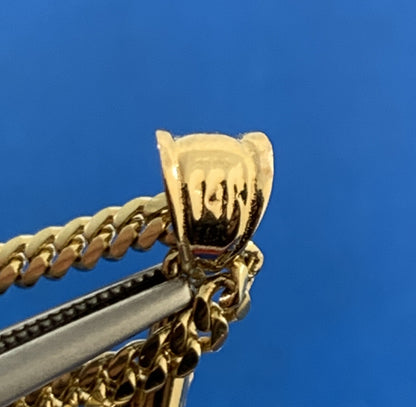 The Gold Gods 14K Yellow Gold Crucifix Cross Unisex Religious Statement Necklace