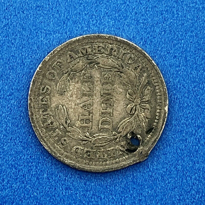 1855 P Seated Liberty Silver Half Dime Type 3 Better Key Rare Philadelphia Coin