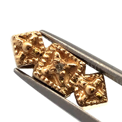 Robert KIein KLJCI 14K Yellow Gold Diamond Accented Slide Bracelet Spacer Charm