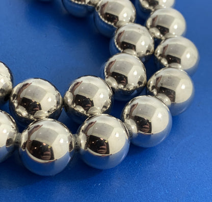 Vintage 925 Sterling Silver Chunky Beaded Statement Necklace