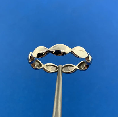 Designer 925 Sterling Silver Textured Polished Wedding Band Ring