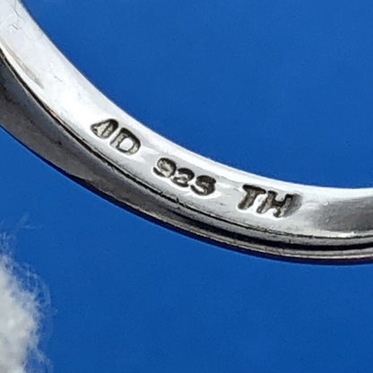 Designer 925 Sterling Silver White Mabe Pearl Solitaire Modernist Bypass Ring