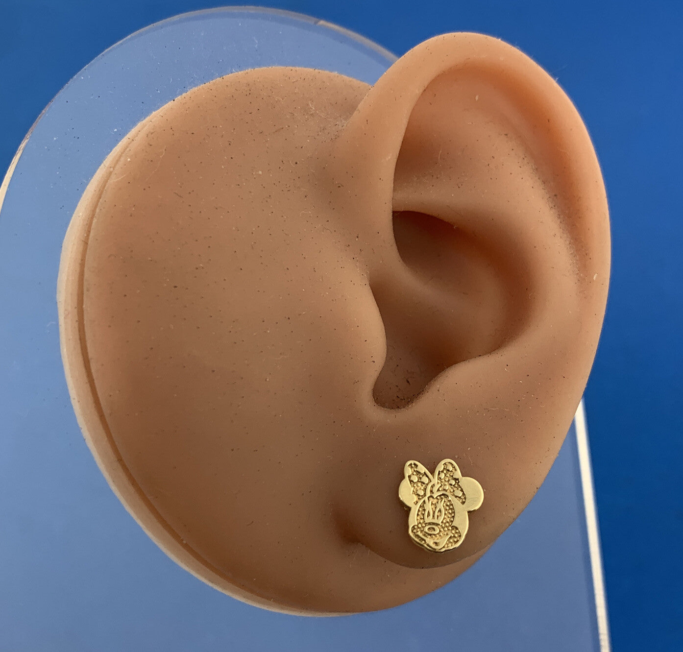 Disney Jacmel Mauritius JCM 10K Yellow Gold Minnie Mouse Stud Earrings