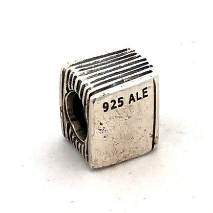 Retired PANDORA 925 Sterling Silver 790261 Cross Bible Book Slide Bracelet Charm
