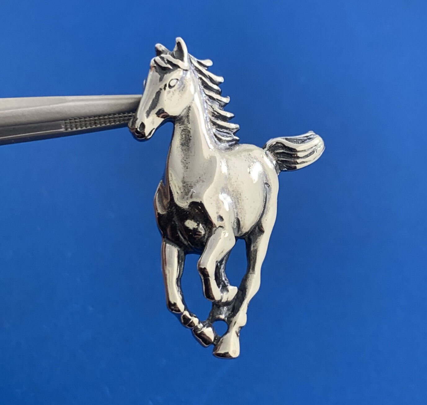 Designer 925 Sterling Silver 3D Full Body Horse Equine Pendant