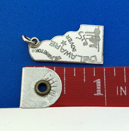 Sterling Silver State Charm - Delaware