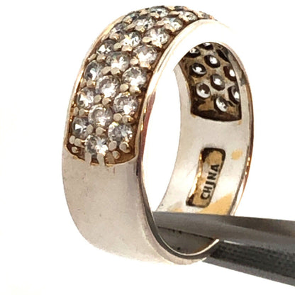 Sterling Silver Cubic Zirconia CZ Anniversary Eternity Wedding Band 925