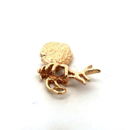Designer 14K Yellow Gold Deer Buck Hunting Pendant