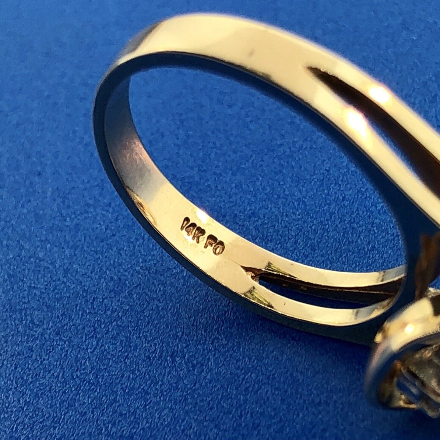 Retro 14K Yellow Gold Diamond Sapphire Opal Modernist Free Form Cocktail Ring