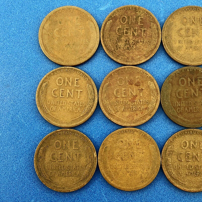 1909 P Mixed Date Mixed Mint Early Lincoln Small One Cent Penny 14 Coin Lot