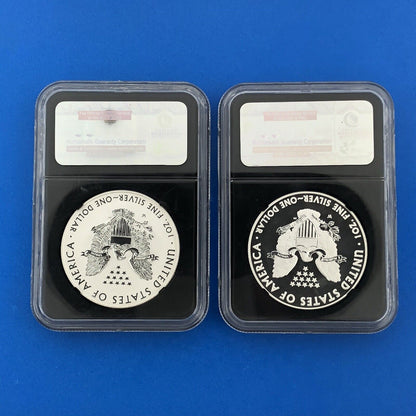 2013 W NGC PF69 SP70 Silver Eagle Rev Proof Enhanced Finish Early Releases Set
