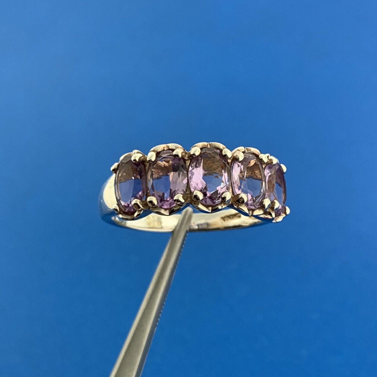 Designer 925 Sterling Silver Oval Amethyst February Anniversary Occasion Ring