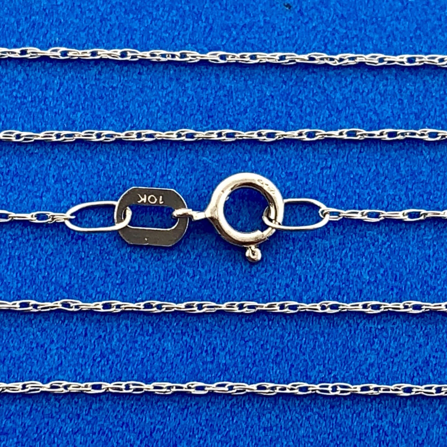 Designer 10K White Gold Round Blue Topaz Journey Pendant Necklace
