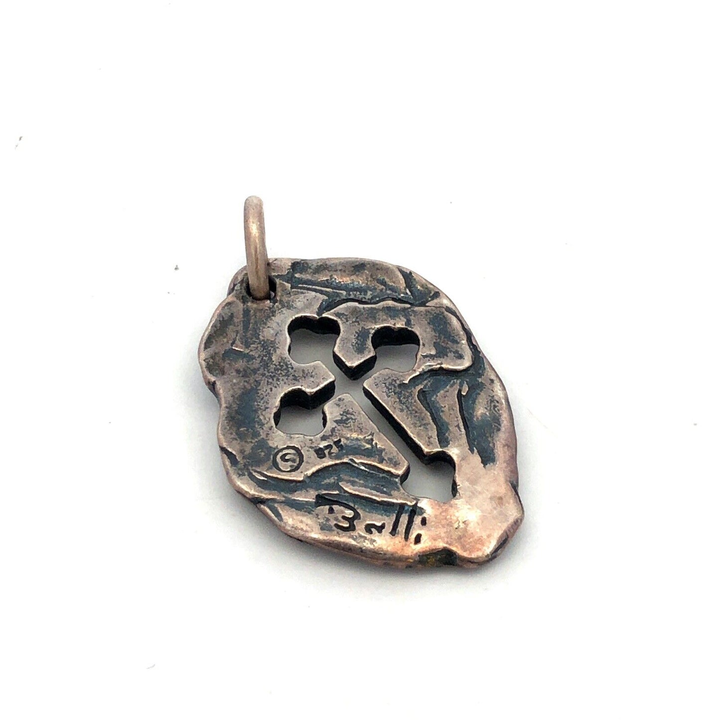 Designer Jose Balli 925 Sterling Silver Cross Cutout Oval Pendant