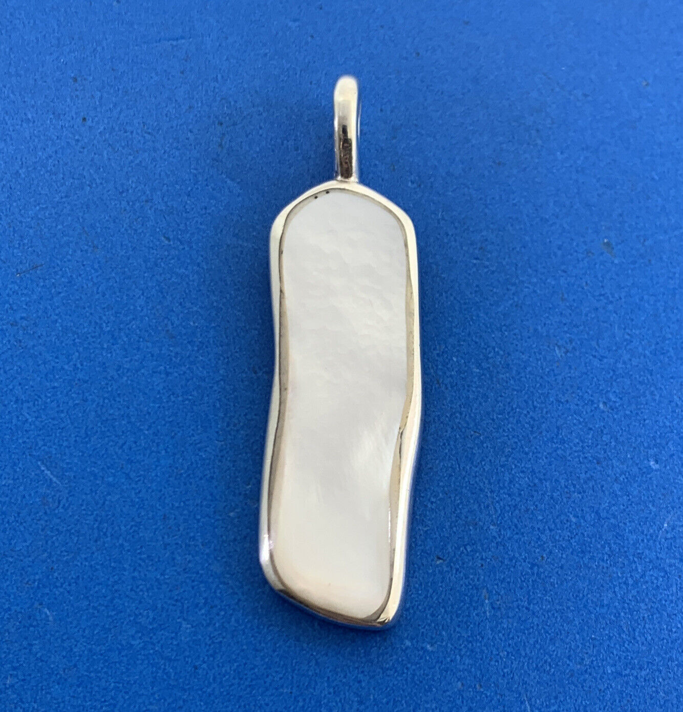 Designer Barse 925 Sterling Silver Mother Of Pearl Rectangular Pendant