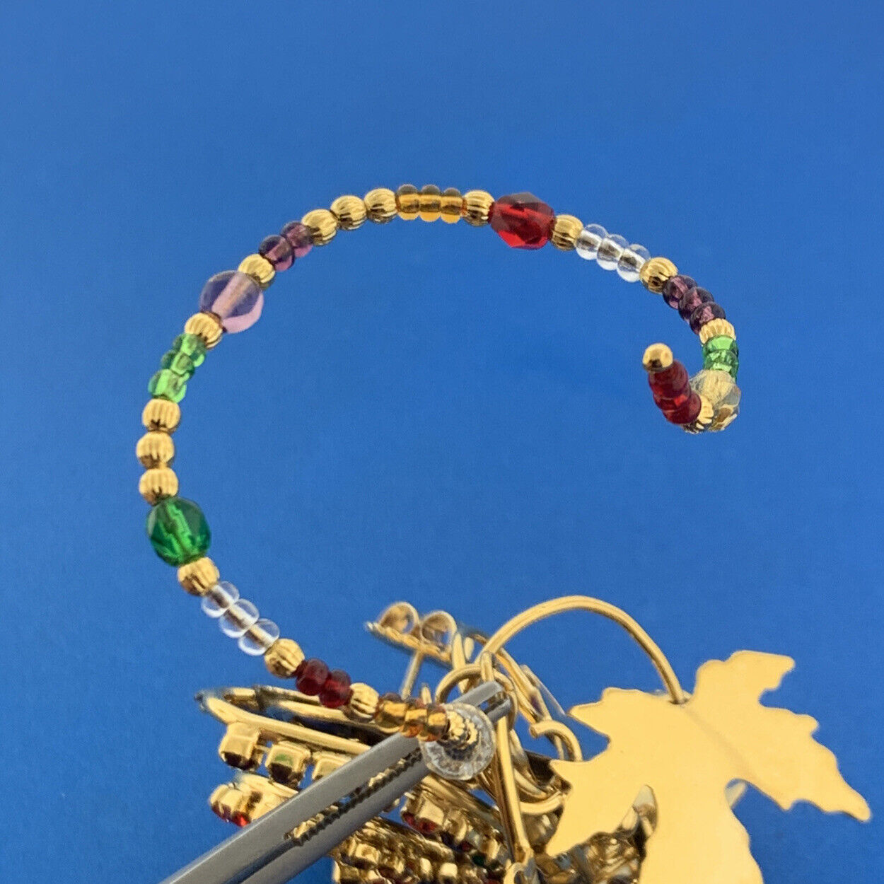 Lunch At The Ritz Turning Autumn Cubic Zirconia Enamel Statement Dangle Ear