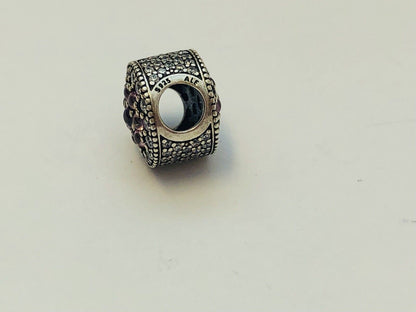Authentic Pandora Dazzling Floral Multi CZ 925 Silver Bead Charm 791820PCZMX