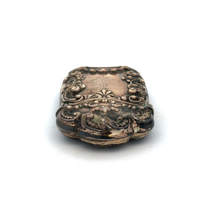 Vintage Antique Sterling Silver 925 Monogrammed 1904 Match Safe