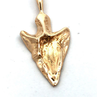 Estate 14K Yellow Gold Arrow Head Pendant