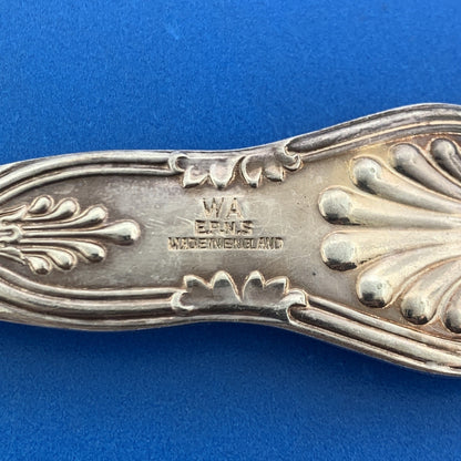 WA England 3 Pc Silverplate Kings Pattern Repousse Gold Wash Large Berry Spoons