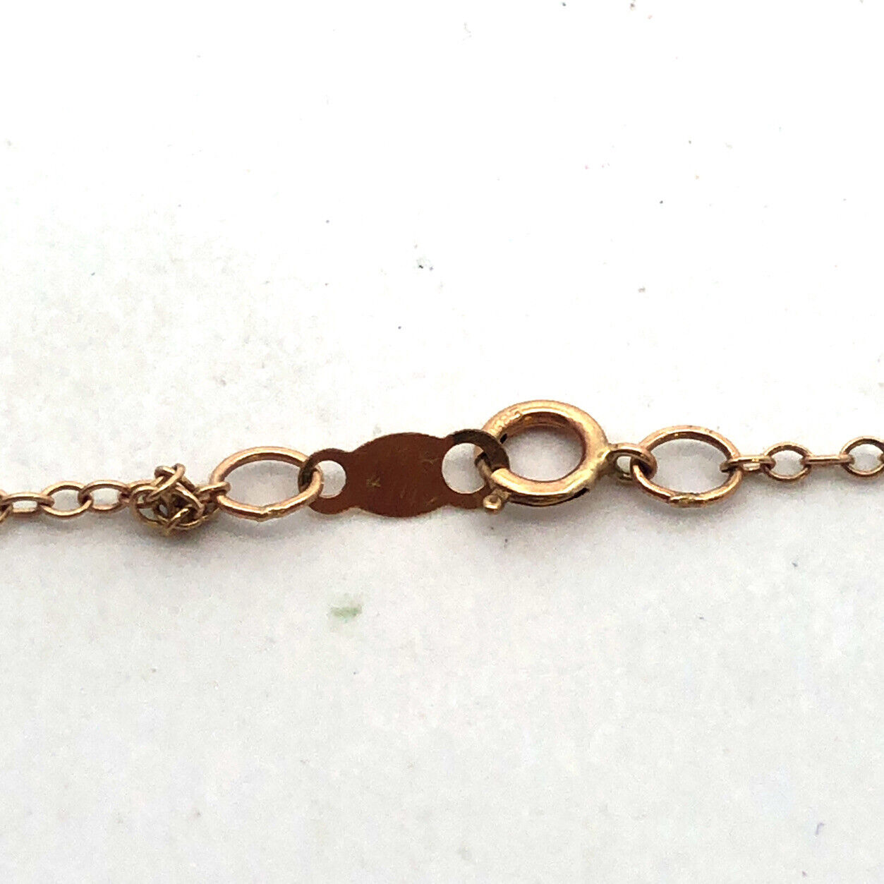 Designer 14K Yellow Gold Pearl Station Drop Dangle Chain Necklace