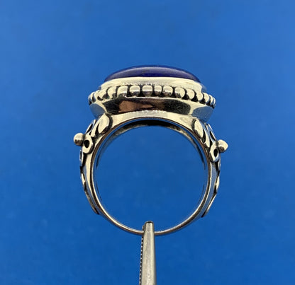 Designer Doug Paulus Sterling Silver 925 Lapis Lazuli Statement Cocktail Ring