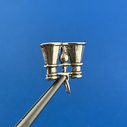 Sterling Silver 925 Binoculars Bird Star Watching Hobby Bracelet Pendant Charm