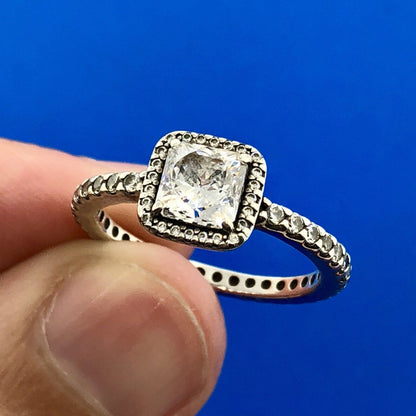 Pandora Sterling Silver Cubic Zirconia Timeless Elegance Occasion Ring 190947CZ