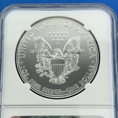 2013 W American Silver Eagle 999 Fine 1 Oz Silver NGC MS69 Early Release White