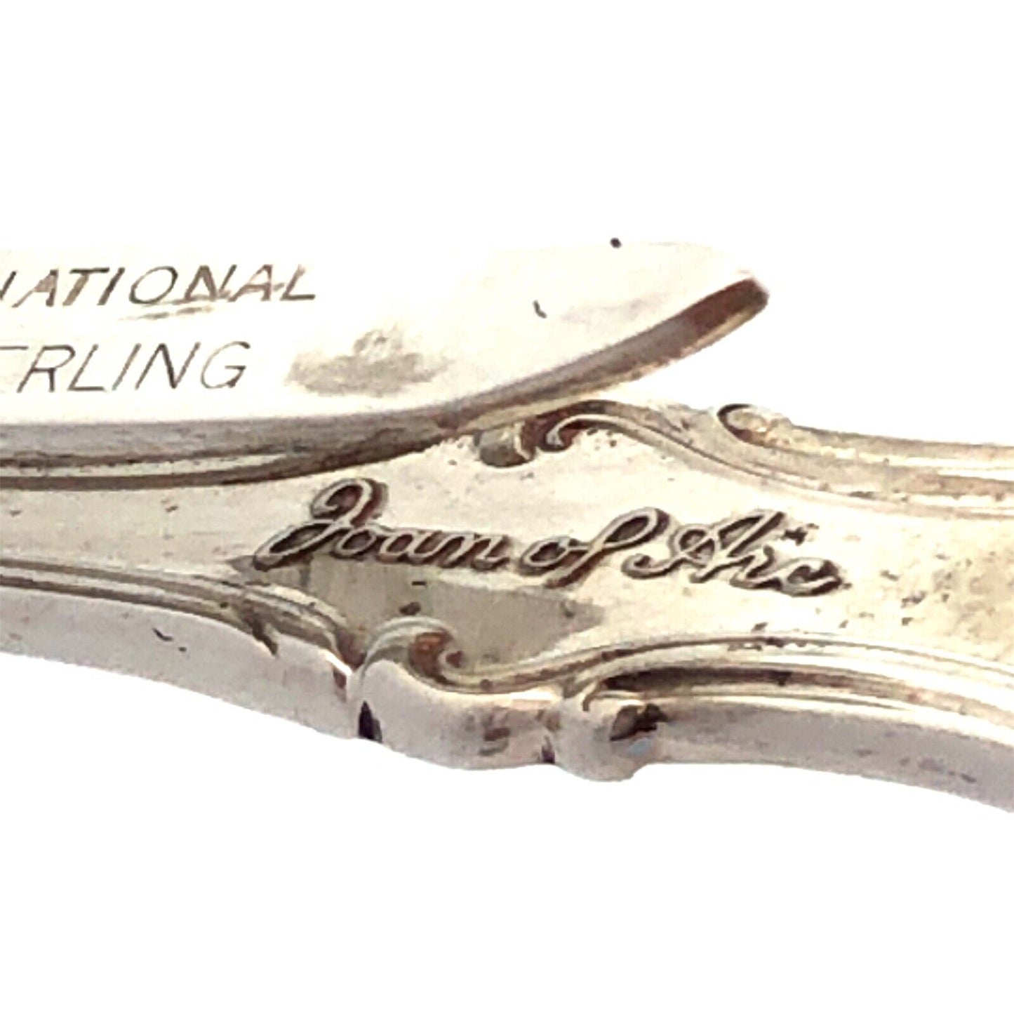 Vintage International 925 Sterling Silver Joan Of Arc Napkin Clip