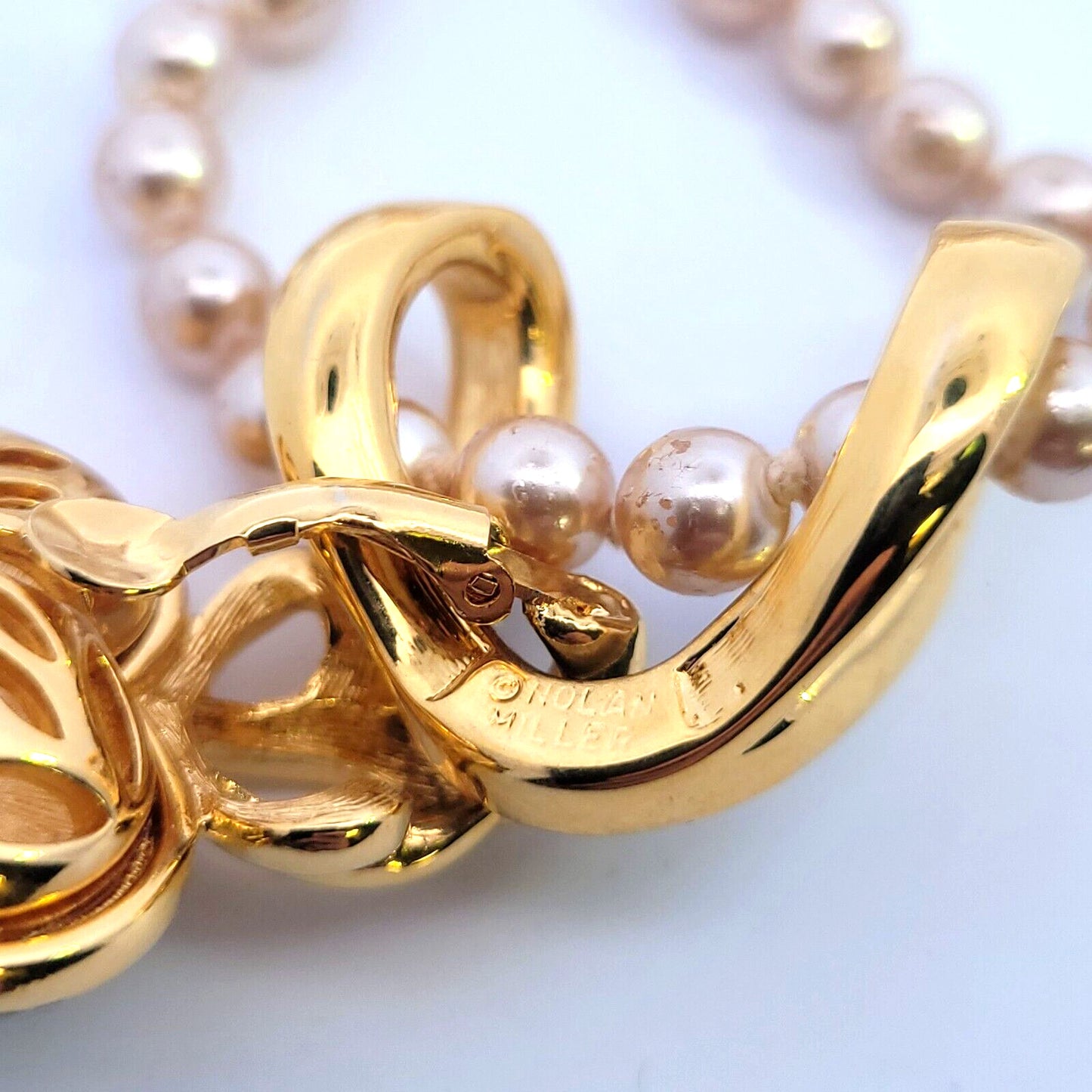 Nolan Miller Glamour Collection Gold Tone Princess Crystal Heart Necklace