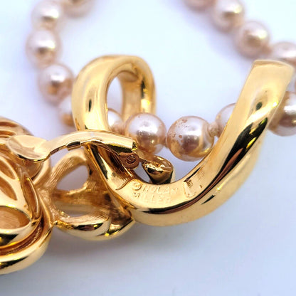 Nolan Miller Glamour Collection Gold Tone Princess Crystal Heart Necklace