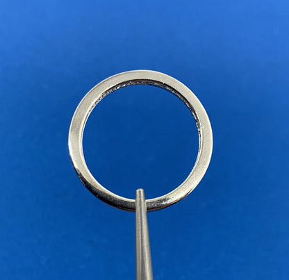 Designer Sterling Silver 925 Channel Set CZ Design Stackable Size 10 Band Ring