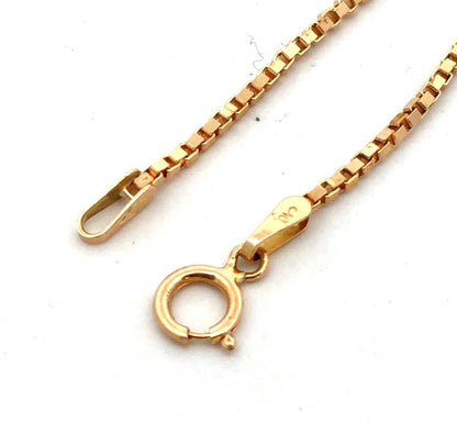 Designer NC 14K Yellow Gold Box Chain Necklace