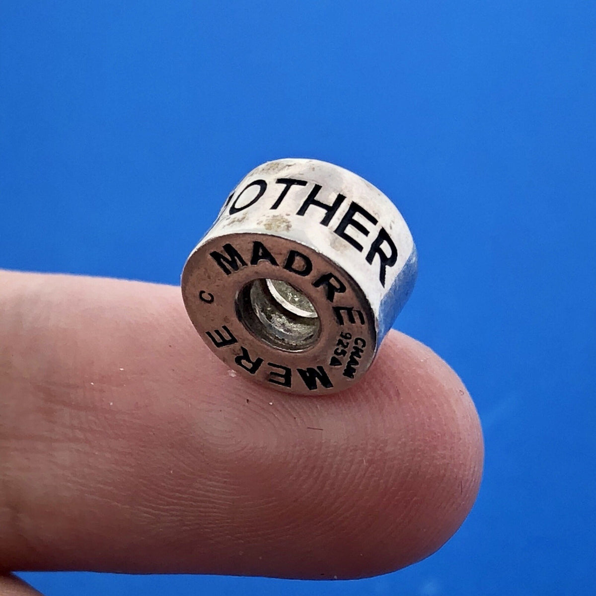 Authentic Chamilia Sterling Silver 925 Mother Madre Mere Bead Charm Retired