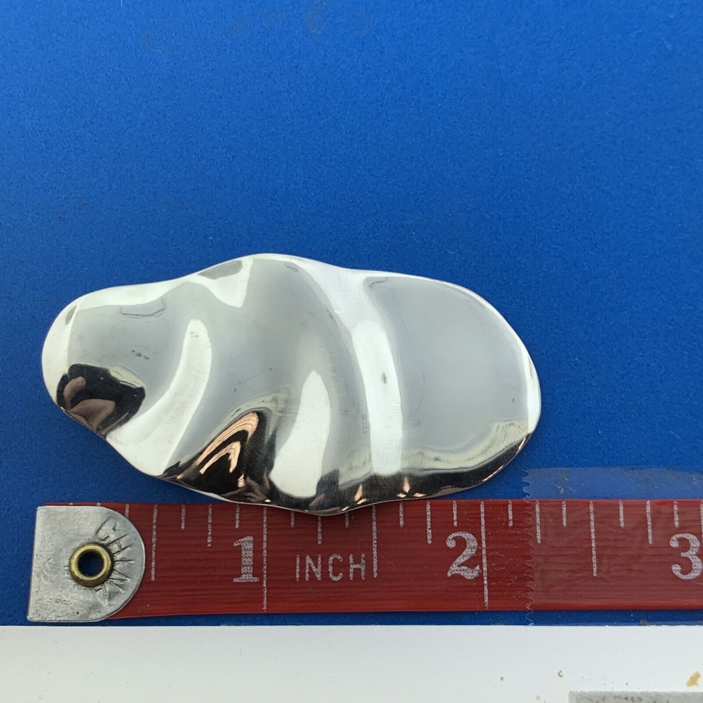 Designer Stunning Sterling Silver 925 Abstract Oval Crunched Wavy Pendant