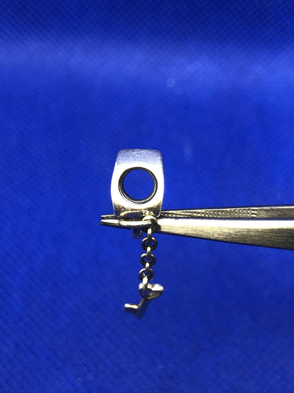 Retired PANDORA ALE 925 Sterling Silver Key To My Heart Heart & Key Charm 790971