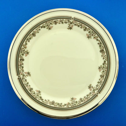 Vintage Lenox Lace Point Pattern 6 3/8" Bread Plate China TWO Pc Set