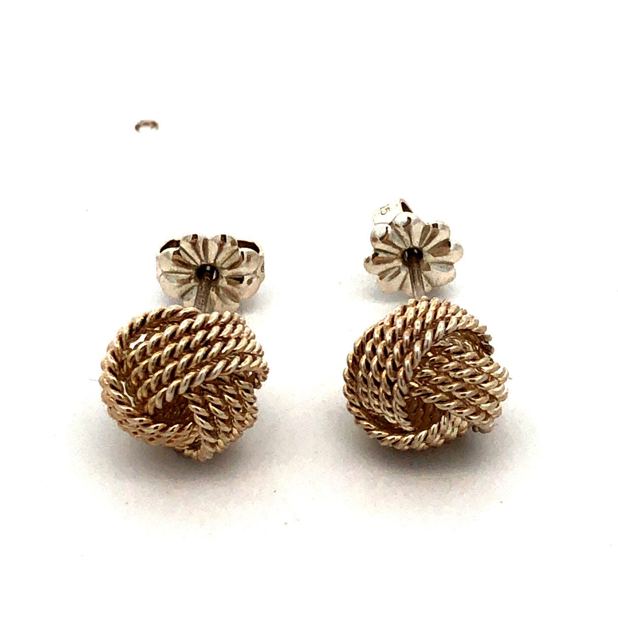 Designer Tiffany & Co. 925 Sterling Silver Twist Knot Stud Earrings