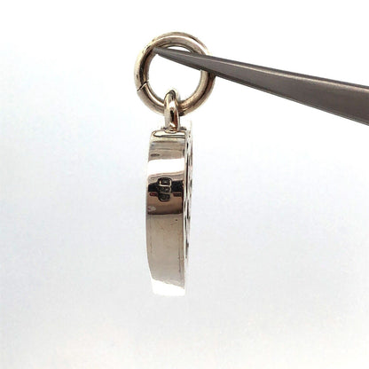 925 Sterling Silver Cut Out 3D Modernist Heart Pendant