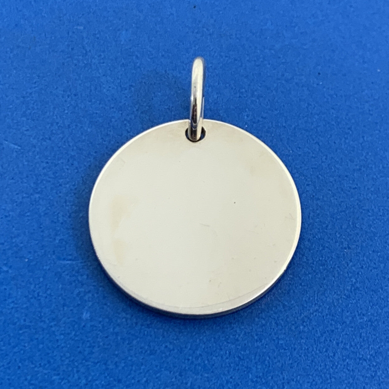 Tiffany & Co. 925 Sterling Silver Flat Round Engravable Pendant