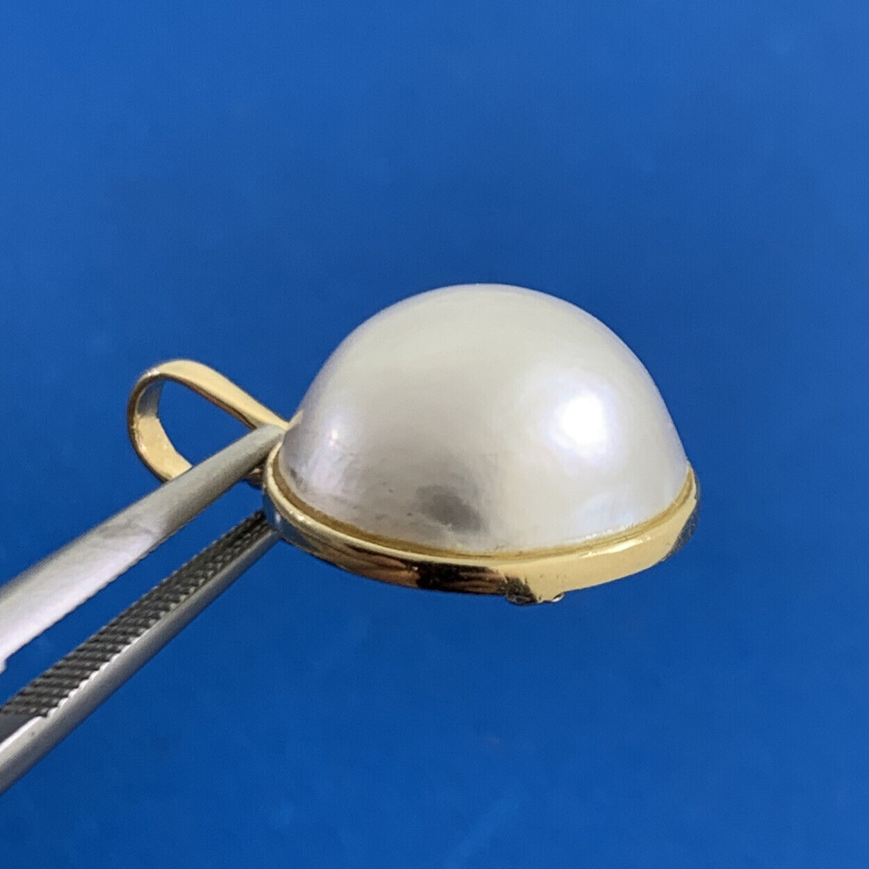 Designer JYES 14K Yellow Gold Mabe Pearl Enhancer Pendant