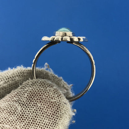 Bell Trading Post Native American Sterling Silver 925 Turquoise Elongated Ring