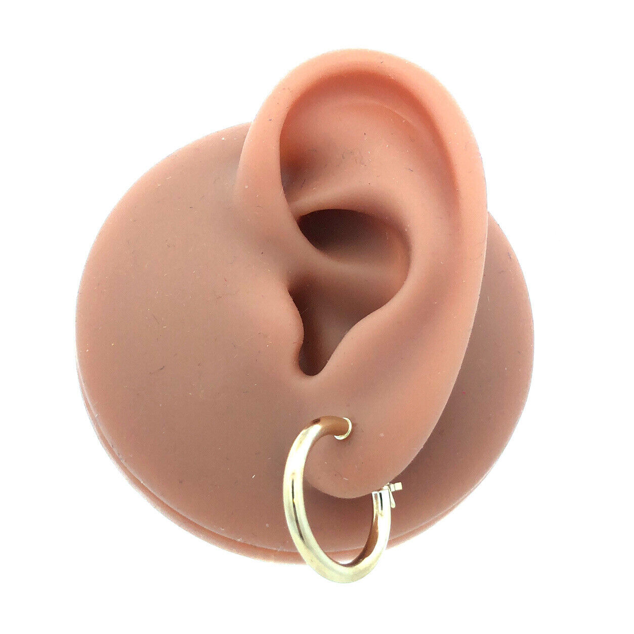 Designer 14K Yellow Gold Polished 3/4" Hoop Earrings