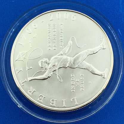 2006 P Benjamin Franklin Scientist Commemorative Uncirculated Silver Dollar