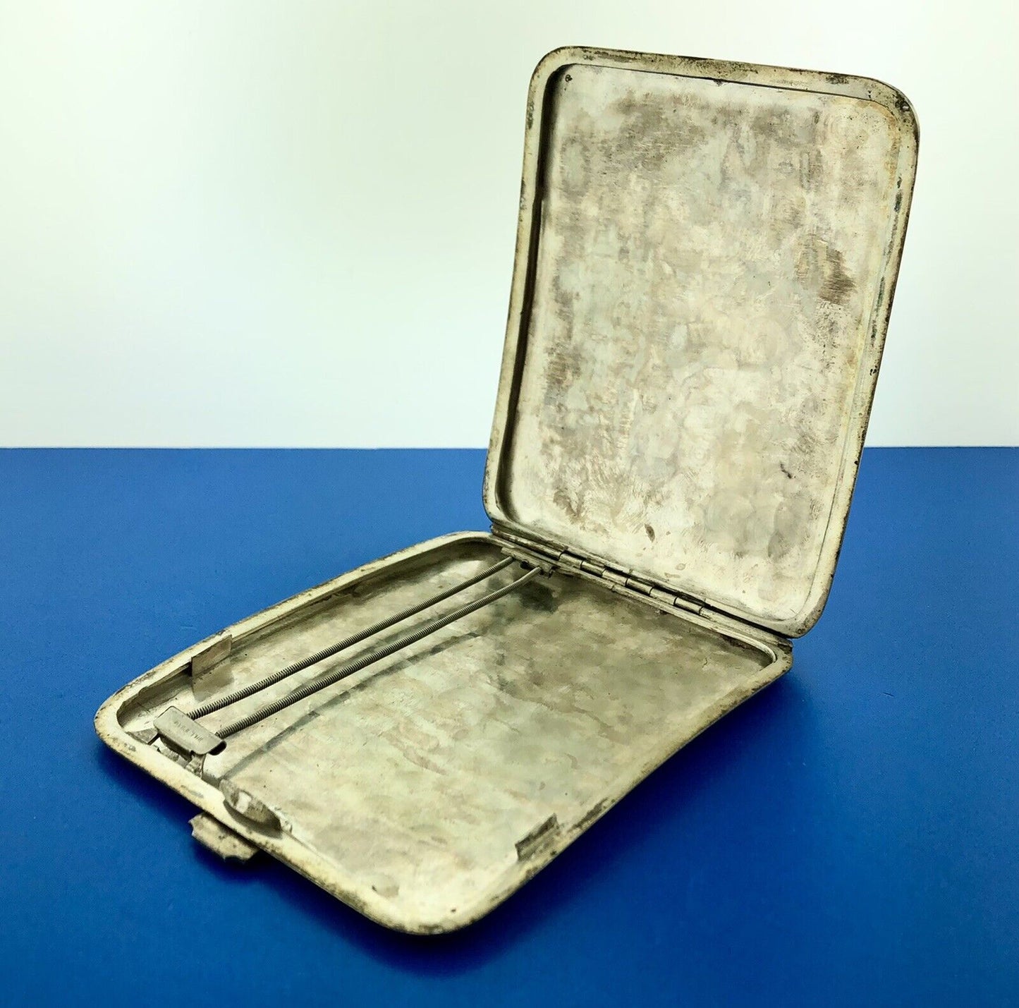 Hill B'ham 925 Sterling Silver Damascene Cigarette Card Money Case Coty Wallet
