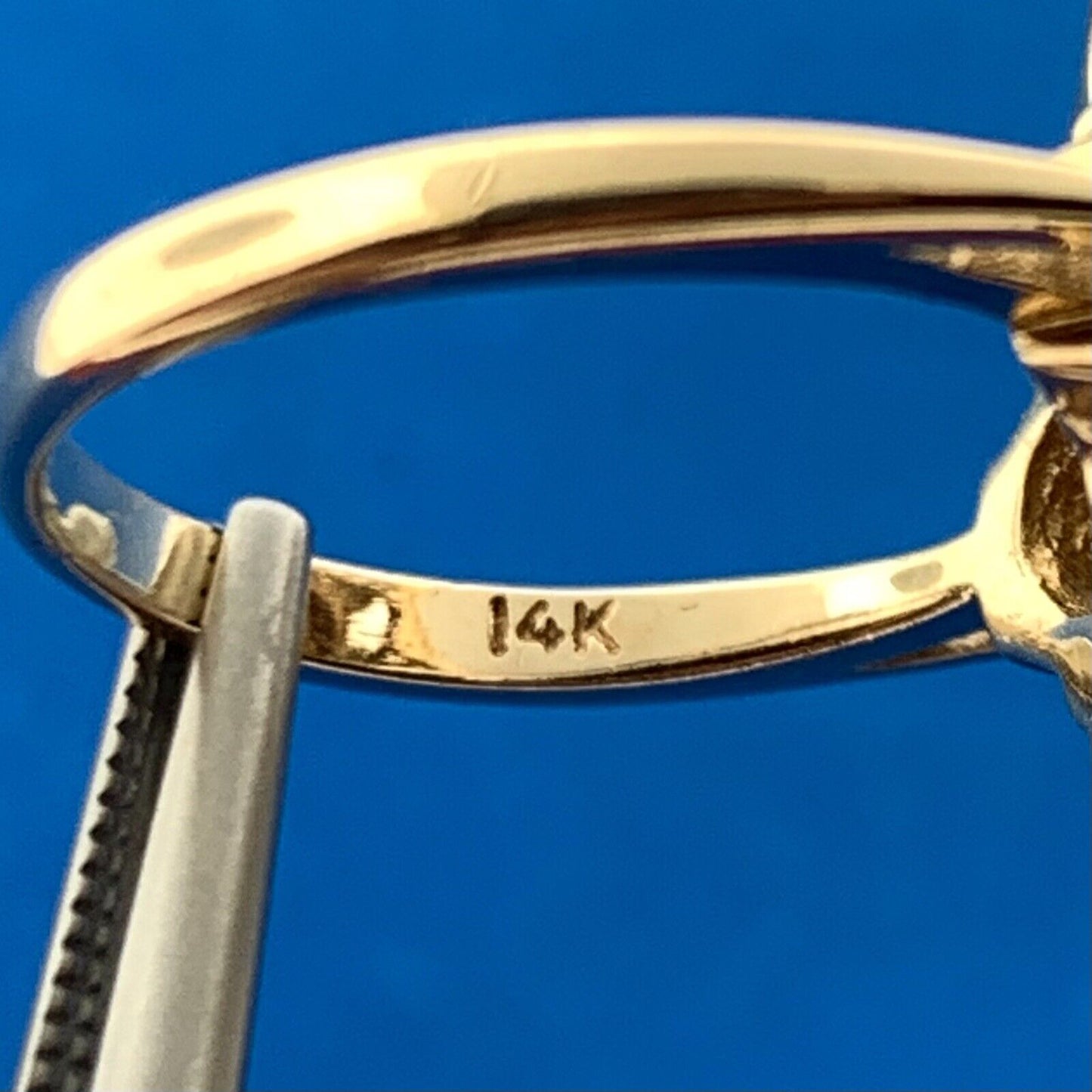 Estate 14K Yellow Gold Diamond Waterfall Cluster Statement Cocktail Ring